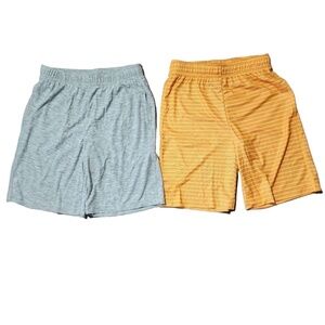Old Navy Active Boys Grey Stripes Shorts Large 10-12